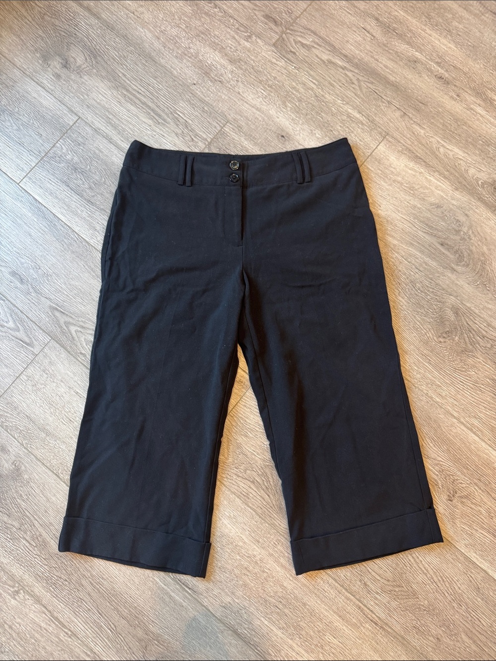 Counterpart cropped cuff Black Mid-Length Dress Pants Size 12 e23